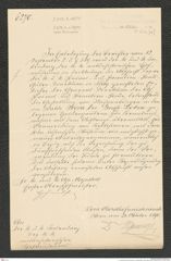 k.k. naturhistorisches Hofmuseum, Intendanzakten 1885-1896 (Hauer), Aktenzahl Z.612.A.a/1890, Seite 5
